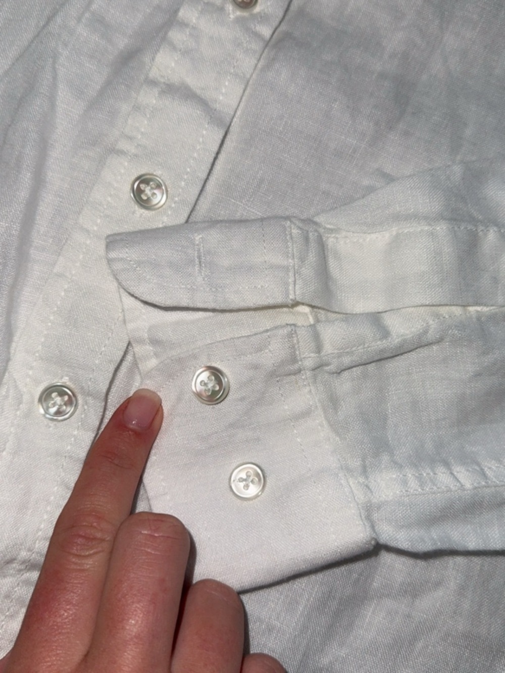 Like New Camixa Lina White Linen Button Down Shirt Size: XS - Picture 9 of 14
